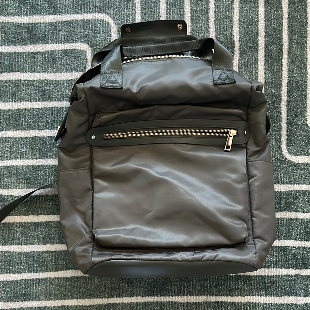 Olive green travel backpack